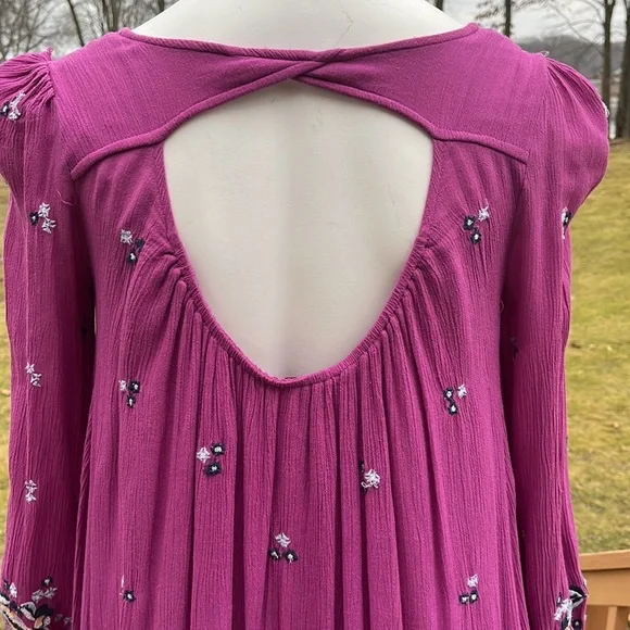 Free People embroidered boho dress S-M - Picture 4 of 9